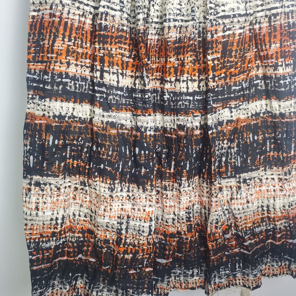 Pleated Maxi Skirt in Brown Stripes - Picture 6 of 9